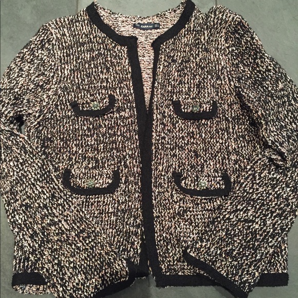 Zara Sweaters - Gorgeous Zara tweed open cardigan. Size Large